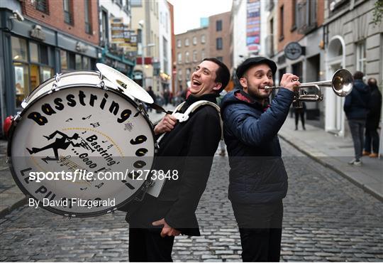 French Rugby Supporters in Dublin ahead of the RBS Six Nations Rugby Championship match between Ireland and France