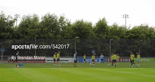 Manchester City Squad Training ahead of Dublin Super Cup