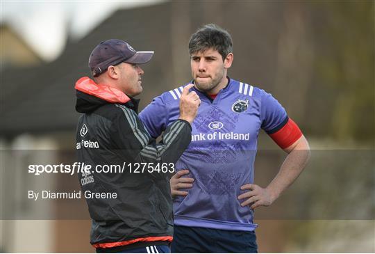 Munster Rugby Squad Training and Press Conference