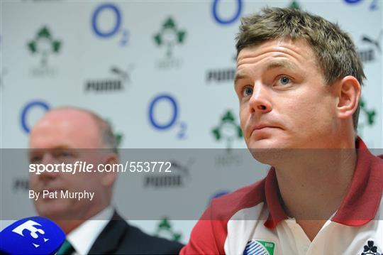 Ireland Rugby Squad Press Conference ahead of Departure to New Zealand for 2011 Rugby World Cup