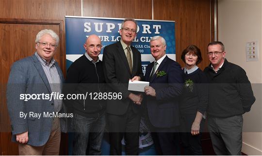 Presentation of prizes to the winners of the GAA National Club Draw