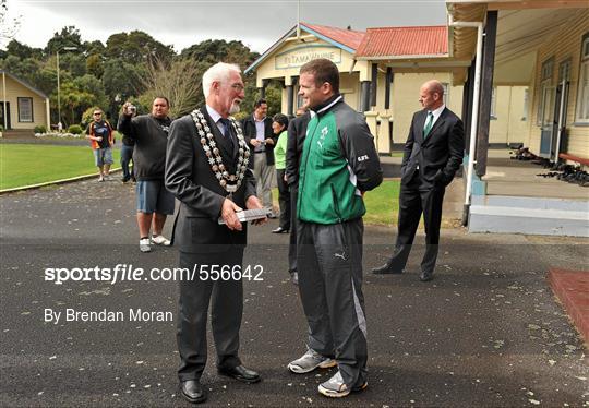 Ireland Rugby Squad welcome ceremony in New Plymouth - 2011 Rugby World Cup - Thursday 8th September