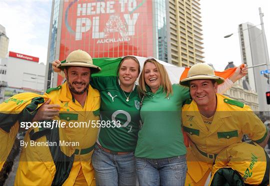 Supporters at Australia v Ireland - 2011 Rugby World Cup - Pool C