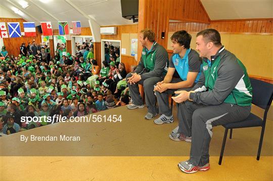 Ireland Rugby Squad School Visit - 2011 Rugby World Cup - Wednesday 21st September