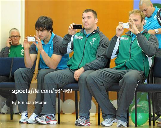 Ireland Rugby Squad School Visit - 2011 Rugby World Cup - Wednesday 21st September
