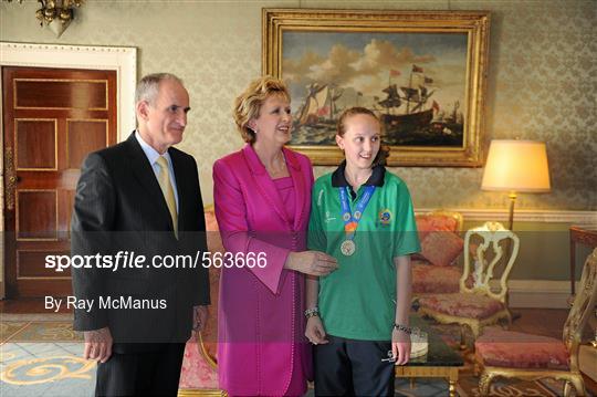 President McAleese hosts reception for Special Olympics World Summer Games Squad