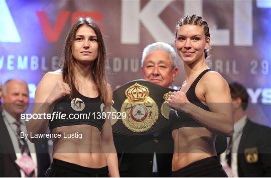 Katie Taylor and Nina Meinke Weigh-In