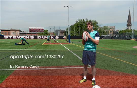 Ireland Rugby Squad Training and Press Conference