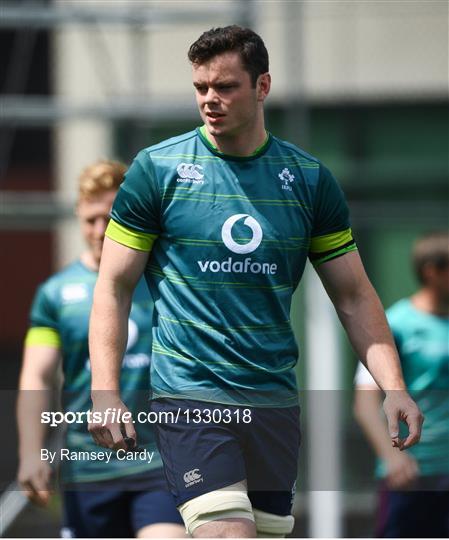 Ireland Rugby Squad Training and Press Conference