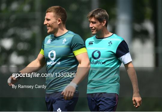 Ireland Rugby Squad Training and Press Conference