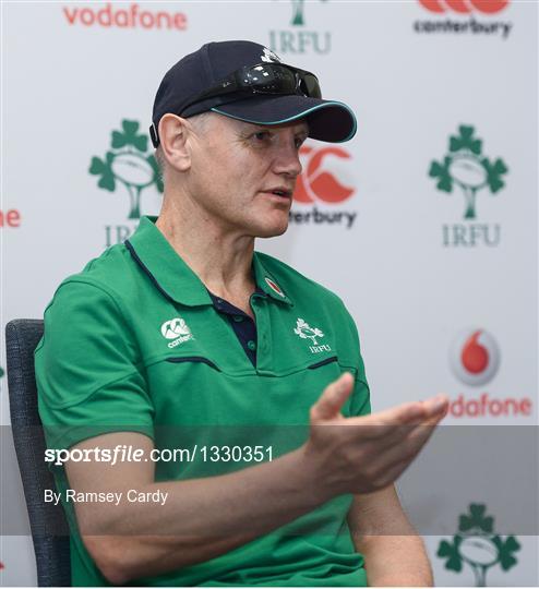 Ireland Rugby Squad Training and Press Conference