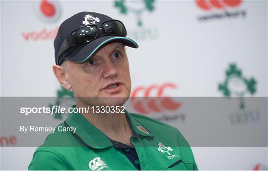 Ireland Rugby Squad Training and Press Conference