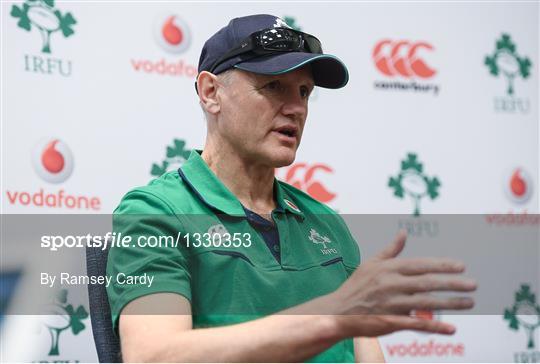 Ireland Rugby Squad Training and Press Conference