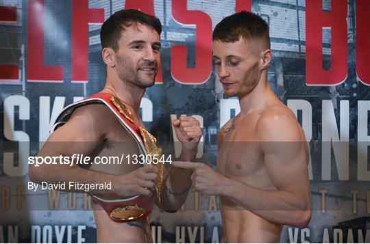 Boxing in Belfast - Weigh ins