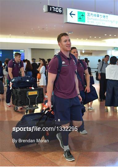 Ireland Rugby Squad Arrival in Japan