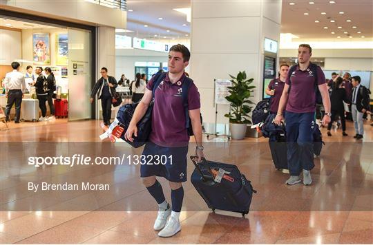 Ireland Rugby Squad Arrival in Japan
