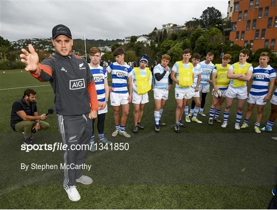 Blackrock College Training Session with the All Blacks