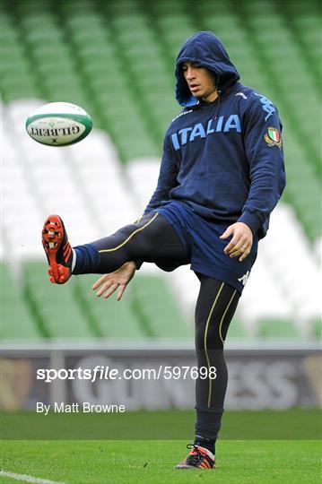 Italy Rugby Squad Captain's Run - Friday 24th February