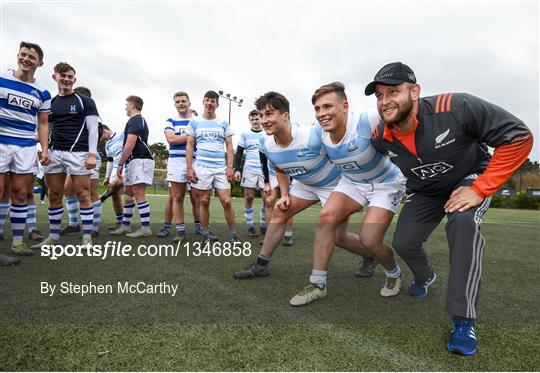Blackrock College Training Session with the All Blacks