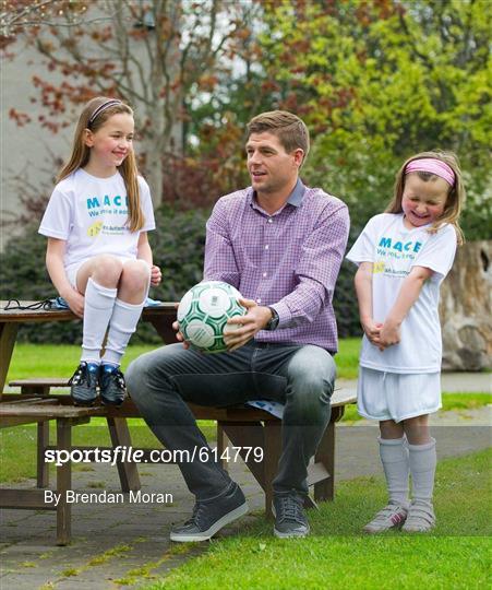 It’s a Goal! Steven Gerrard on hand for MACE Announcement that Irish Autism Action is Official Charity Partner