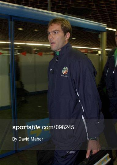 Republic of Ireland team arrive in Moscow