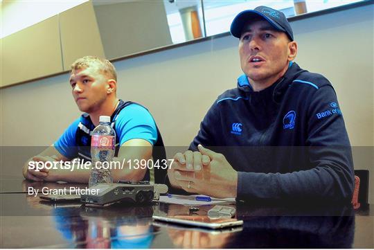 Leinster Rugby Squad Training and Press Conference