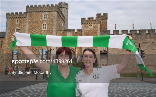 Republic of Ireland Supporters in Cardiff Republic of Ireland Supporters in Cardiff