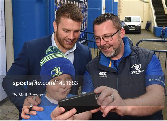 Pre-Match Activites at Leinster v Montpellier - European Rugby Champions Cup Pool 3 Round 1