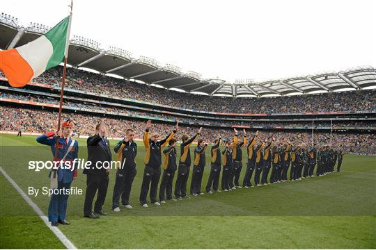 Handballers are Introduced to the Crowd during Half Time at the GAA Football Senior All-Ireland Championship Final