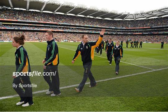 Handballers are Introduced to the Crowd during Half Time at the GAA Football Senior All-Ireland Championship Final