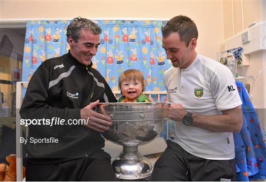 All-Ireland Senior Football Champions Donegal visit Our Lady's Hospital for Sick Children