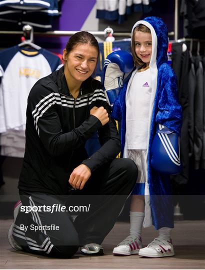 adidas Ambassador and Olympic Gold Medallist Katie Taylor visits the new Life Style Sports at Dundrum Town Centre for Exclusive Prize-Winner Event