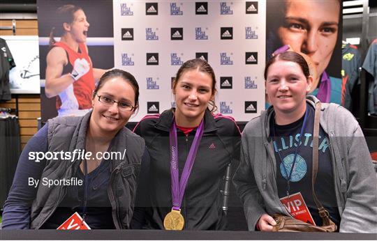 adidas Ambassador and Olympic Gold Medallist Katie Taylor visits the new Life Style Sports at Dundrum Town Centre for Exclusive Prize-Winner Event