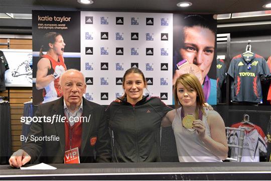 adidas Ambassador and Olympic Gold Medallist Katie Taylor visits the new Life Style Sports at Dundrum Town Centre for Exclusive Prize-Winner Event