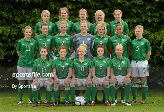 Republic of Ireland Women's U19 Squad Photos