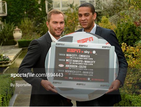 Irish Football Heroes Promote ESPN’s Live Coverage of Matches in the Barclays Premier League