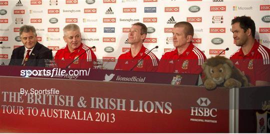 British & Irish Lions Team Management Announcement for 2013 Tour