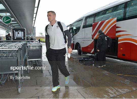 Ireland Rugby Squad depart for Cardiff