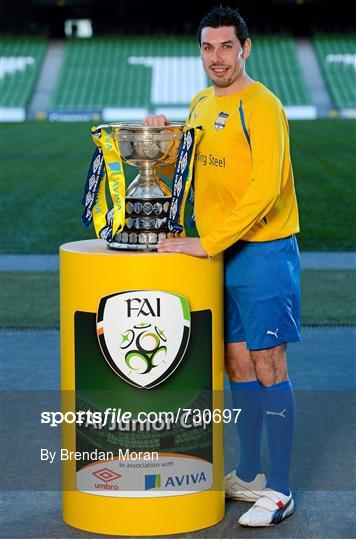 Photocall ahead of FAI Junior Cup Quarter-Final with Aviva and Umbro Photocall ahead of FAI Junior Cup Quarter-Final with Aviva and Umbro