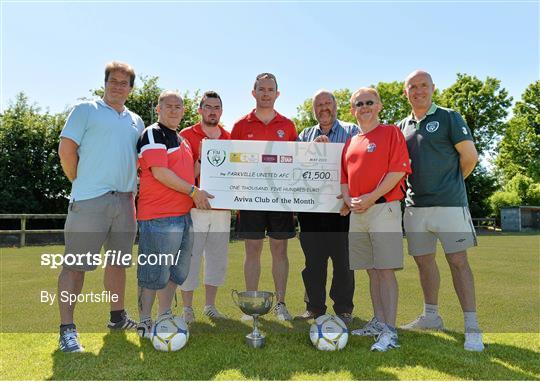Aviva Club of the Month Presentation to Parkville United FC Aviva Club of the Month Presentation to Parkville United FC